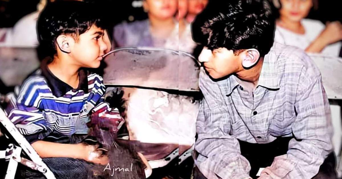 dulquer pranav childhood photo